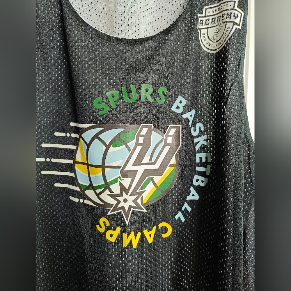 NBA Spurs Basketball Camp Reversible Mesh Large Jersey San Antonio Activewear